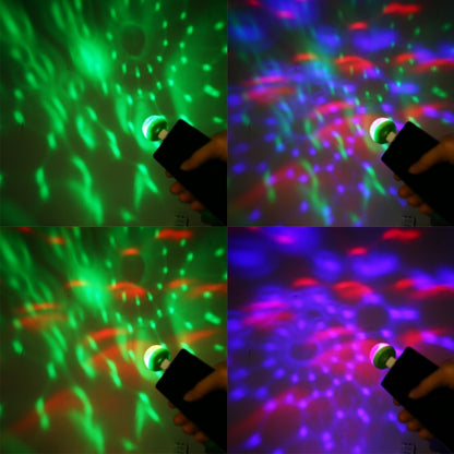 4W RGB USB LED Crystal Magic Ball ไฟเวทีพร้อมอะแดปเตอร์ Micro USB, with Micro USB Adapter