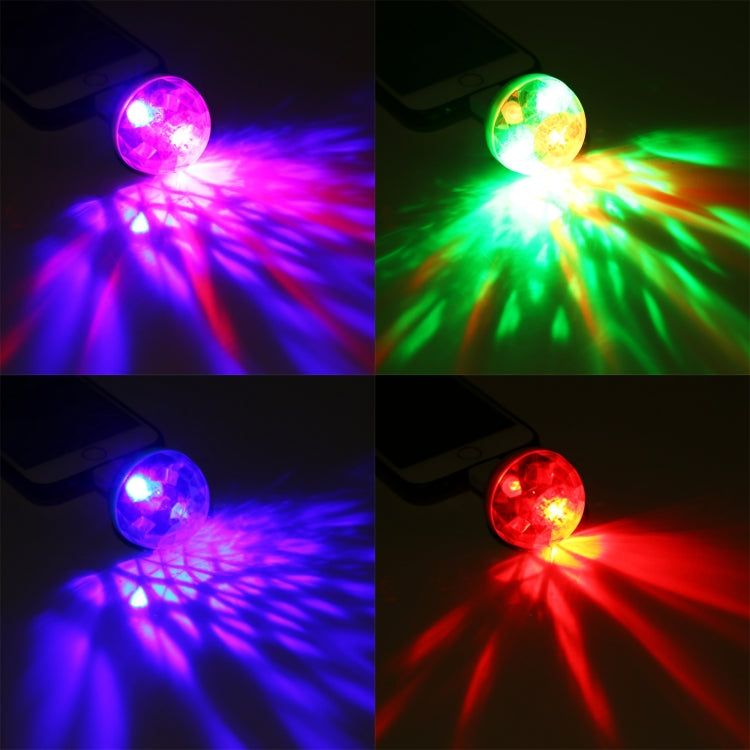 4W RGB USB LED Crystal Magic Ball ไฟเวทีพร้อมอะแดปเตอร์ 8 พิน, with 8 Pin Adapter