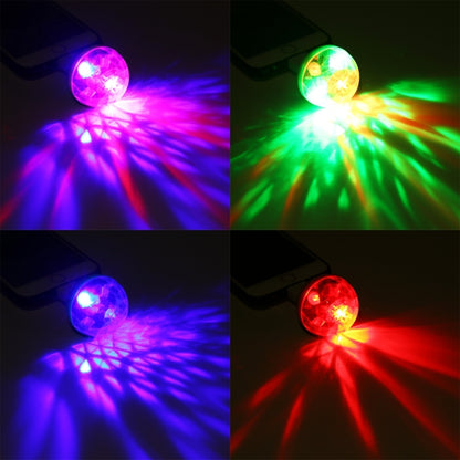 4W RGB USB LED Crystal Magic Ball ไฟเวทีพร้อมอะแดปเตอร์ 8 พิน, with 8 Pin Adapter