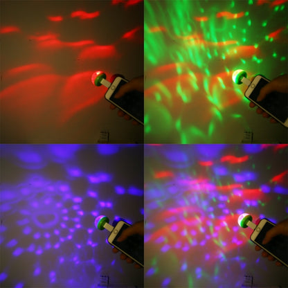 4W RGB USB LED Crystal Magic Ball ไฟเวทีพร้อมอะแดปเตอร์ 8 พิน, with 8 Pin Adapter