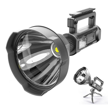 W590 P50 10W ไฟฉาย LED แบบชาร์จไฟได้ที่แข็งแกร่ง 4 โหมดไฟฉายกลางแจ้งพร้อมขาตั้งกล้อง, W590 P50