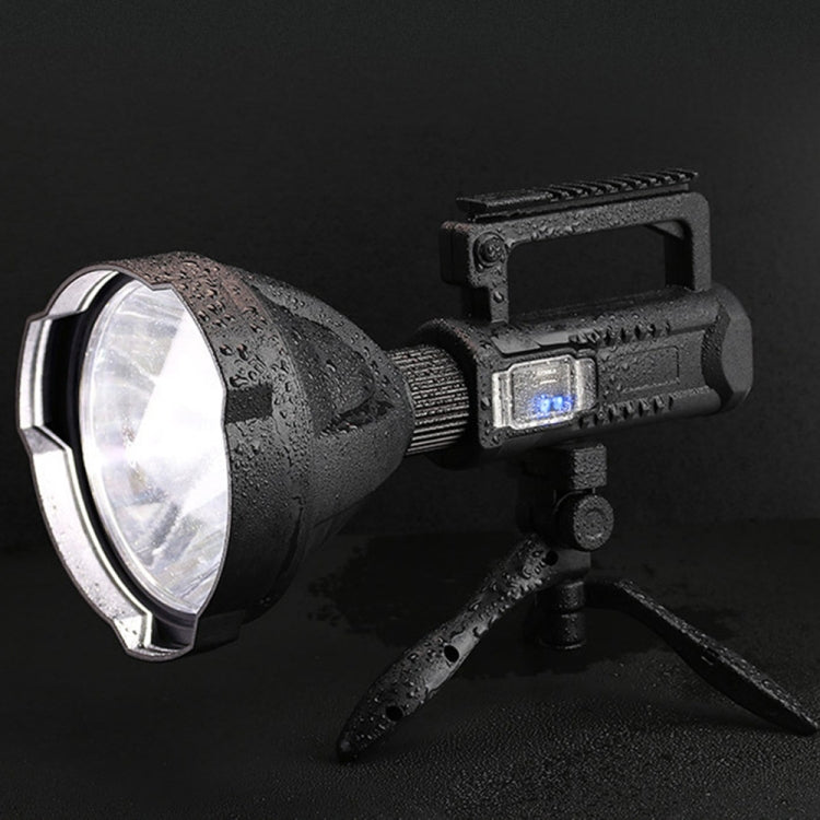 W590 P50 10W ไฟฉาย LED แบบชาร์จไฟได้ที่แข็งแกร่ง 4 โหมดไฟฉายกลางแจ้งพร้อมขาตั้งกล้อง, W590 P50
