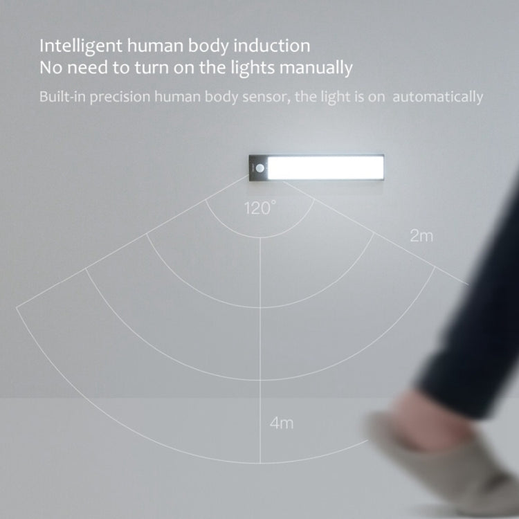 20 ซม.Original Xiaomi Youpin YEELIGHT LED สมาร์ท Motion Sensor Light Bar ชาร์จตู้เสื้อผ้าตู้ Corridor โคมไฟติดผนัง, 20cm