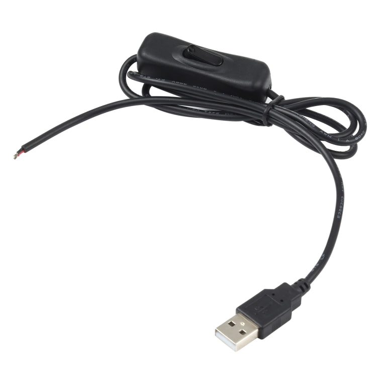 สายไฟขั้วต่อไฟฟ้า USB สำหรับแถบไฟ LED พร้อมสวิตช์ ความยาวสายเคเบิล 1 ม