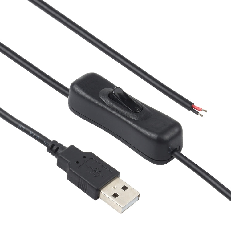 สายไฟขั้วต่อไฟฟ้า USB สำหรับแถบไฟ LED พร้อมสวิตช์ ความยาวสายเคเบิล 1 ม