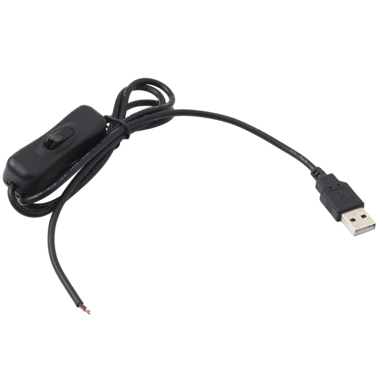 สายไฟขั้วต่อไฟฟ้า USB สำหรับแถบไฟ LED พร้อมสวิตช์ ความยาวสายเคเบิล 1 ม