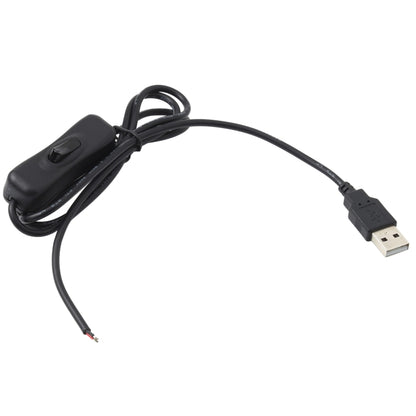 สายไฟขั้วต่อไฟฟ้า USB สำหรับแถบไฟ LED พร้อมสวิตช์ ความยาวสายเคเบิล 1 ม