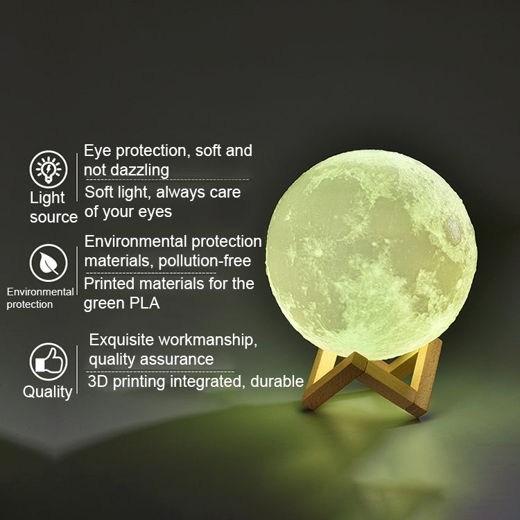 การชาร์จ USB LED ไฟกลางคืนประหยัดพลังงานพร้อมฐานยึดไม้, Touch 2-color(15cm)