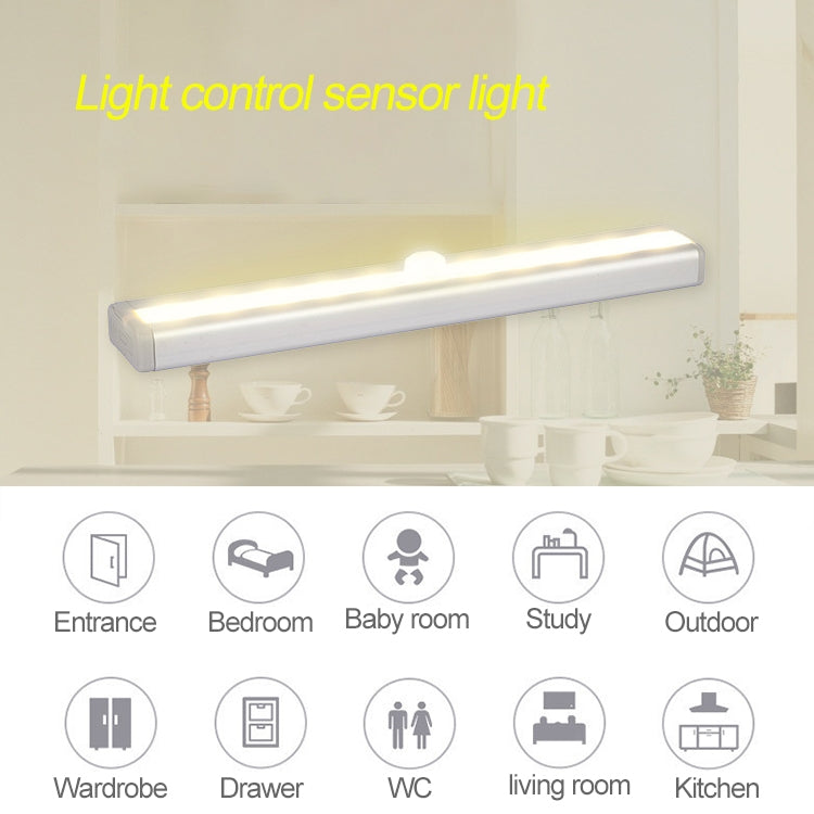 2.8W 20 LEDs วอร์มไวท์หน้าจอกว้างเซ็นเซอร์ร่างกายมนุษย์อัจฉริยะไฟ LED ทางเดินตู้ไฟรุ่นชาร์จ USB, 2.8W 20 LEDs Warm White