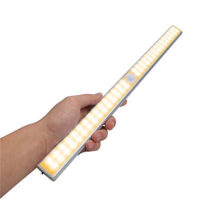 2.8W 60 LEDs วอร์มไวท์หน้าจอกว้างเซ็นเซอร์ร่างกายมนุษย์อัจฉริยะไฟ LED ทางเดินตู้ไฟรุ่นชาร์จ USB, 2.8W 60 LEDs Warm White