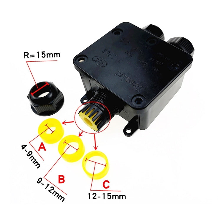 กล่องรวมสัญญาณกันน้ำ IP68 พร้อมเทอร์มินอล, 3 in 1