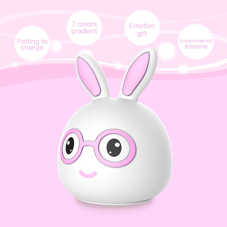 Happy Rabbit Creative Touch 3D LED ไฟกลางคืนตกแต่ง รุ่นแบตเตอรี่ AAA, AAA Battery Version (Pink), AAA Battery Version (Blue)