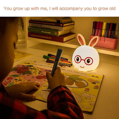 Happy Rabbit Creative Touch 3D LED ไฟกลางคืนตกแต่ง รุ่นแบตเตอรี่ AAA, AAA Battery Version (Pink), AAA Battery Version (Blue)