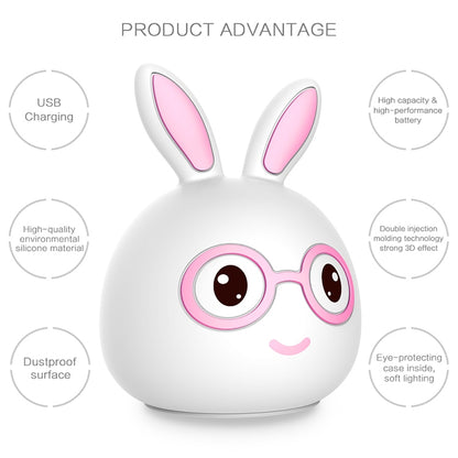 Happy Rabbit Creative Touch 3D LED ไฟตกแต่งกลางคืน, เวอร์ชันการชาร์จ USB