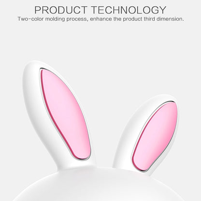 Smiling Rabbit Creative Touch 3D LED ไฟตกแต่งกลางคืน, เวอร์ชันชาร์จ USB, USB Charging Version (Pink), USB Charging Version (Blue)