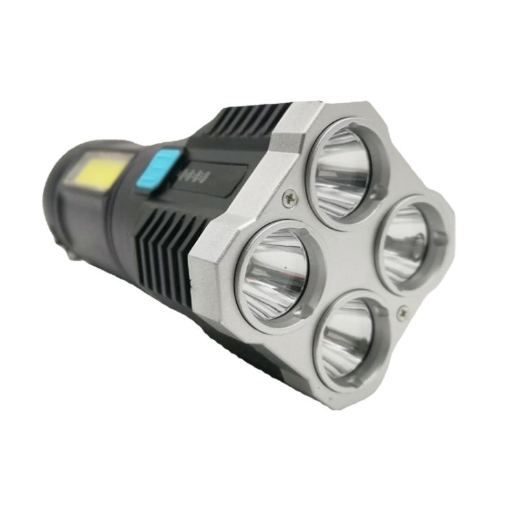 S03 4 x SMD 3030 + COB แสงที่แข็งแกร่ง USB ไฟฉาย LED แบบชาร์จไฟได้