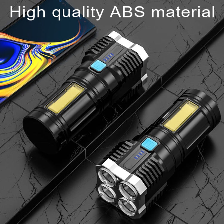 S03 4 x SMD 3030 + COB แสงที่แข็งแกร่ง USB ไฟฉาย LED แบบชาร์จไฟได้