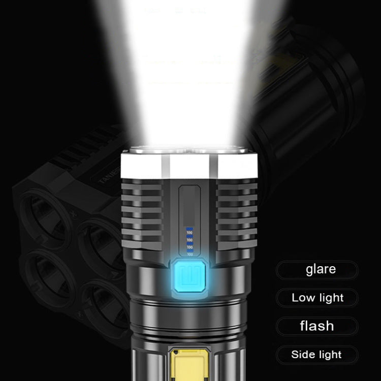 S03 4 x SMD 3030 + COB แสงที่แข็งแกร่ง USB ไฟฉาย LED แบบชาร์จไฟได้