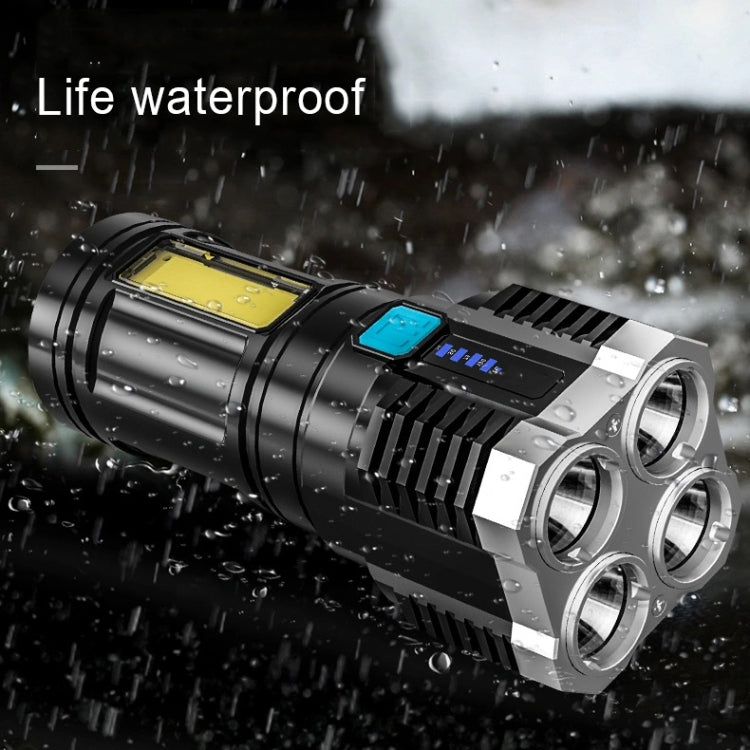 S03 4 x SMD 3030 + COB แสงที่แข็งแกร่ง USB ไฟฉาย LED แบบชาร์จไฟได้