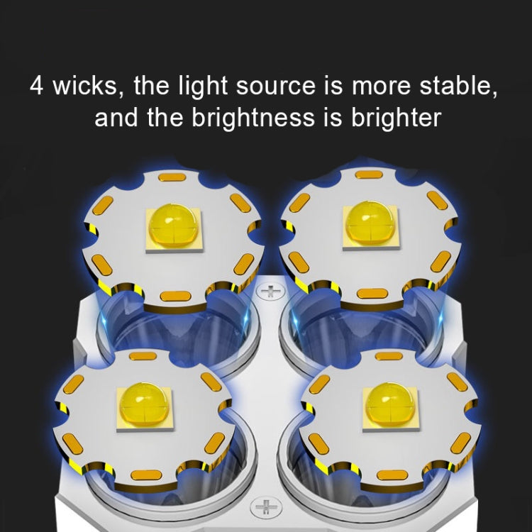 S03 4 x SMD 3030 + COB แสงที่แข็งแกร่ง USB ไฟฉาย LED แบบชาร์จไฟได้