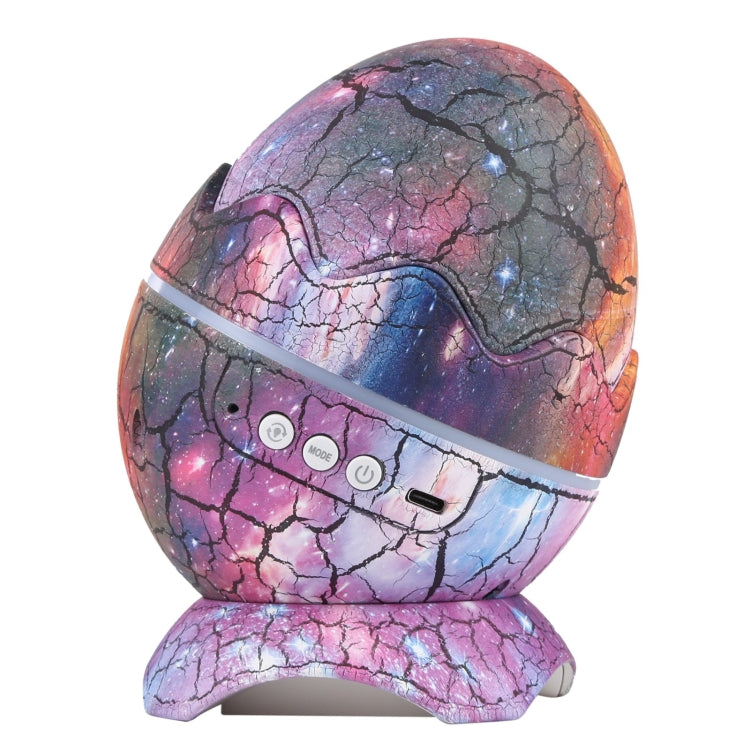 6W Cracked Egg-Shaped รีโมทคอนโทรล LED Starry Sky Projection Lamp