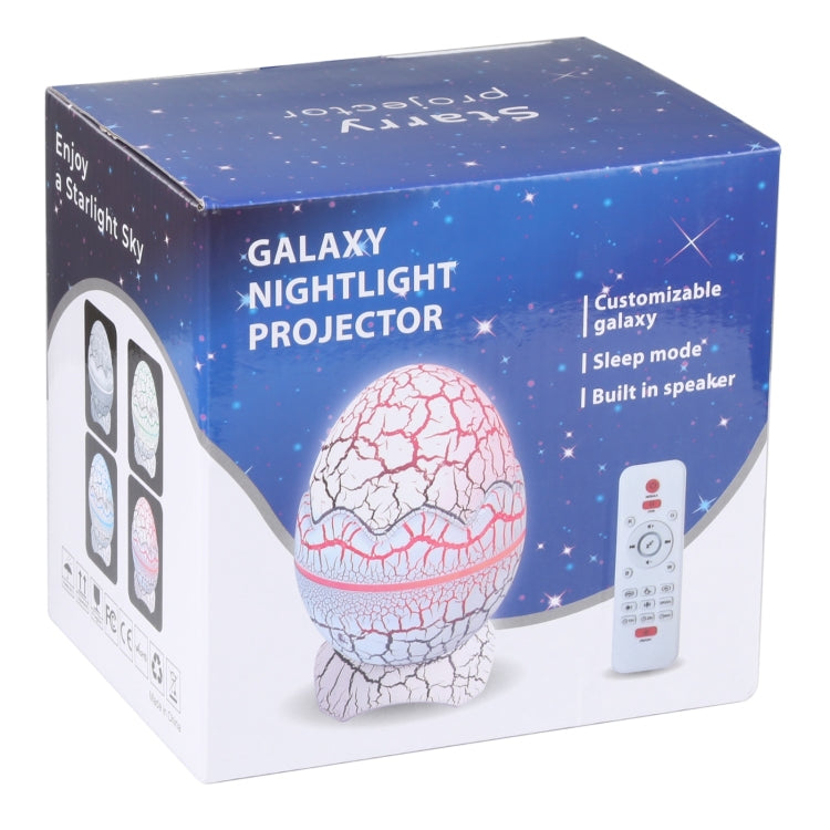 6W Cracked Egg-Shaped รีโมทคอนโทรล LED Starry Sky Projection Lamp