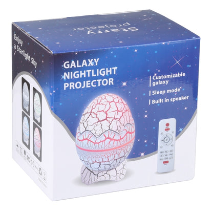 6W Cracked Egg-Shaped รีโมทคอนโทรล LED Starry Sky Projection Lamp