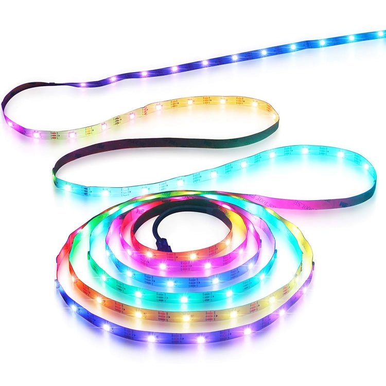 WS2812B 5050 ไฟ LED SMD LED RGB เปลือยกระดาน 30 LED/m DC 5V ความยาว: 1 ม., Bare Board Rope Light 30 LED/m