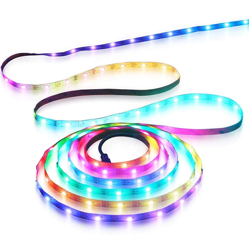 WS2812B 5050 ไฟ LED SMD LED RGB เปลือยกระดาน 30 LED/m DC 5V ความยาว: 1 ม., Bare Board Rope Light 30 LED/m