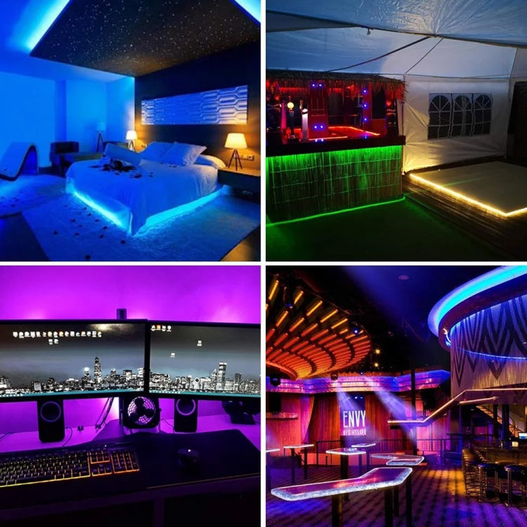 WS2812B 5050 ไฟ LED SMD LED RGB เปลือยกระดาน 30 LED/m DC 5V ความยาว: 1 ม., Bare Board Rope Light 30 LED/m