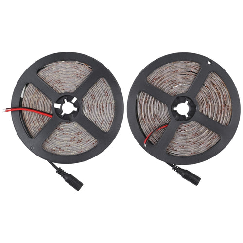 2 ชิ้นบอร์ดเปลือย 2835 SMD แสงสีขาวหรี่แสงได้ / แสงวอร์ม LED ไฟเชือก, 60 LED/m, ความยาว: 5 ม., 12V 2A 100-240V, 2835 SMD LED, 5m x 2