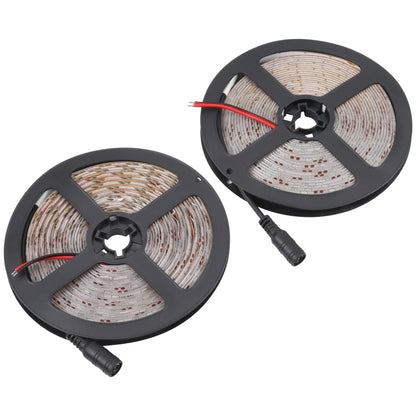 2 ชิ้นบอร์ดเปลือย 2835 SMD แสงสีขาวหรี่แสงได้ / แสงวอร์ม LED ไฟเชือก, 60 LED/m, ความยาว: 5 ม., 12V 2A 100-240V, 2835 SMD LED, 5m x 2