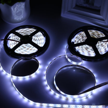 2 ชิ้นบอร์ดเปลือย 2835 SMD แสงสีขาวหรี่แสงได้ / แสงวอร์ม LED ไฟเชือก, 60 LED/m, ความยาว: 5 ม., 12V 2A 100-240V, 2835 SMD LED, 5m x 2