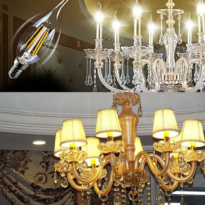 C35 E14 4W 4 LEDs 300 LM 3000K หรี่แสงได้ Retro LED Filament หลอดไฟประหยัดพลังงาน, AC 220V, Long Tail E14 4W 220V Warm White, Long Tail E14 4W 220V White Light