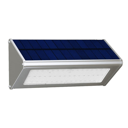 ไฟ LED 800 LM 48 ดวง SMD 2835 เซนเซอร์โคมไฟติดผนังสามเหลี่ยมประหยัดพลังงานพร้อมแผงโซลาร์เซลล์และสวิตช์ซ่อนสำหรับสวน / ลาน / แคมป์ปิ้งกลางแจ้ง (สีเงิน)