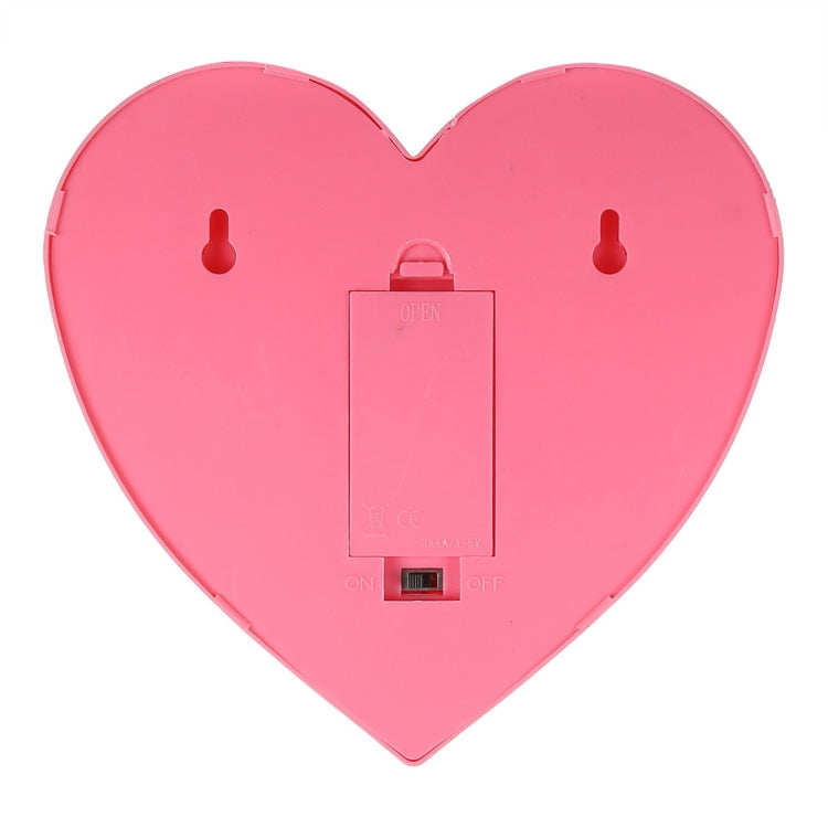 2 x AA แบตเตอรี่ขับเคลื่อนปาร์ตี้เทศกาลตารางงานแต่งงานโคมไฟกลางคืน, Heart(Pink)