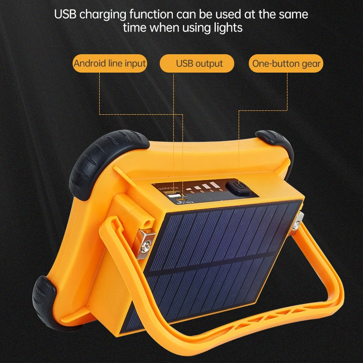 50W 32 LEDs พลังงานแสงอาทิตย์แบบพกพา Camping Light Magnetic Lighting ไฟฉุกเฉินสี่ระดับความสว่าง & Power Bank & ไฟแสดงสถานะแบตเตอรี่