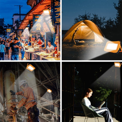 50W 32 LEDs พลังงานแสงอาทิตย์แบบพกพา Camping Light Magnetic Lighting ไฟฉุกเฉินสี่ระดับความสว่าง & Power Bank & ไฟแสดงสถานะแบตเตอรี่