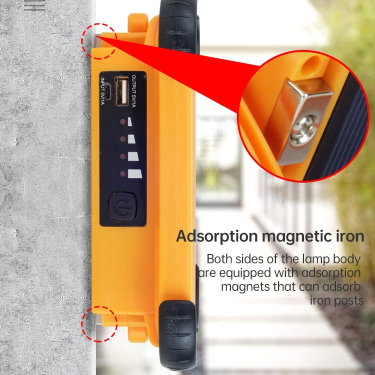 50W 32 LEDs พลังงานแสงอาทิตย์แบบพกพา Camping Light Magnetic Lighting ไฟฉุกเฉินสี่ระดับความสว่าง & Power Bank & ไฟแสดงสถานะแบตเตอรี่