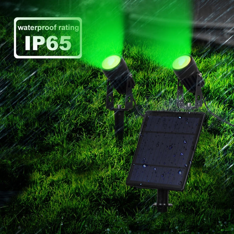 3W หนึ่งสำหรับสามสปอตไลท์พลังงานแสงอาทิตย์กลางแจ้ง IP65 กันน้ำควบคุมแสงโคมไฟสนามหญ้าเหนี่ยวนำ, ฟลักซ์ส่องสว่าง: 300-400lm (การตรึงวงจร RGB), One for Three