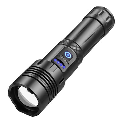 สไตล์สั้นการชาร์จ Micro USB กันน้ำกลางแจ้ง P70 + COB ไฟฉาย LED, รองรับการแสดงผลพลังงานและการโฟกัสแบบยืดไสลด์และการปรับความสว่าง 7 ระดับ, P70