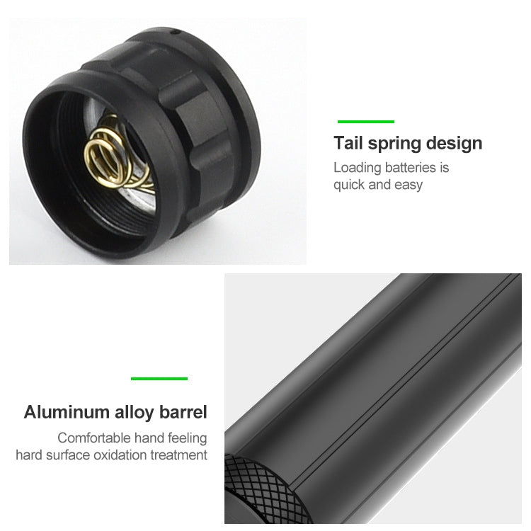 สไตล์สั้นการชาร์จ Micro USB กันน้ำกลางแจ้ง P70 + COB ไฟฉาย LED, รองรับการแสดงผลพลังงานและการโฟกัสแบบยืดไสลด์และการปรับความสว่าง 7 ระดับ, P70