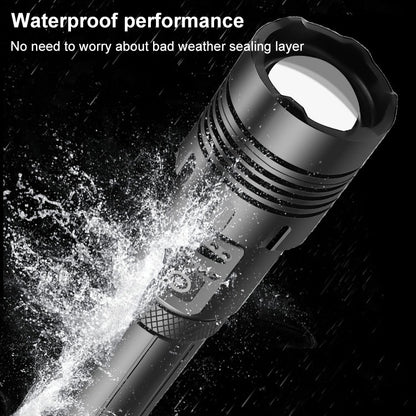 สไตล์สั้นการชาร์จ Micro USB กันน้ำกลางแจ้ง P70 + COB ไฟฉาย LED, รองรับการแสดงผลพลังงานและการโฟกัสแบบยืดไสลด์และการปรับความสว่าง 7 ระดับ, P70