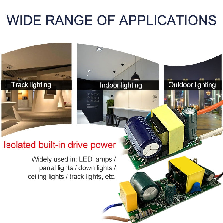 12-18W LED ไดร์เวอร์อะแดปเตอร์แหล่งจ่ายไฟแยก AC 85-265V ถึง DC 36-65V, 12-18W