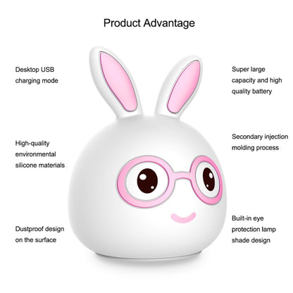 Creative แบตเตอรี่ขับเคลื่อน LED โคมไฟตกแต่งของขวัญแปลกใหม่, Smile Pink Rabbit/Battery-Powered, Smile Blue Rabbit/Battery-Powered, Happy Pink Rabbit/Battery-Powered, Happy Blue Rabbit/Battery-Powered