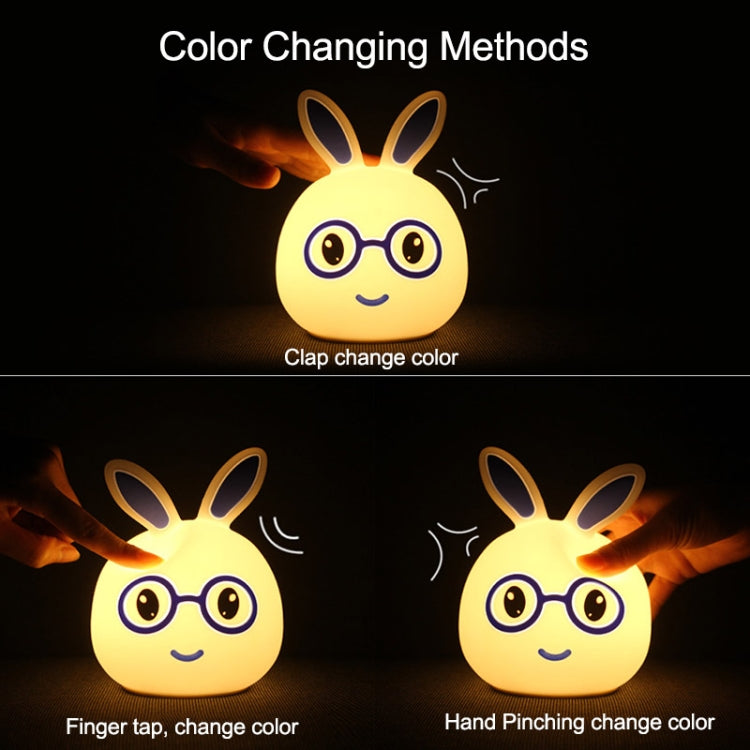 Creative แบตเตอรี่ขับเคลื่อน LED โคมไฟตกแต่งของขวัญแปลกใหม่, Smile Pink Rabbit/Battery-Powered, Smile Blue Rabbit/Battery-Powered, Happy Pink Rabbit/Battery-Powered, Happy Blue Rabbit/Battery-Powered