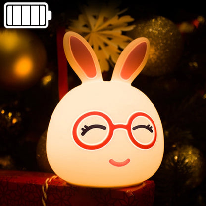 Creative แบตเตอรี่ขับเคลื่อน LED โคมไฟตกแต่งของขวัญแปลกใหม่, Smile Pink Rabbit/Battery-Powered, Smile Blue Rabbit/Battery-Powered, Happy Pink Rabbit/Battery-Powered, Happy Blue Rabbit/Battery-Powered