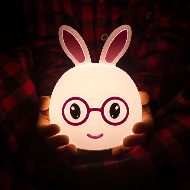 Creative USB ชาร์จ LED โคมไฟตกแต่งของขวัญแปลกใหม่, Smile Pink Rabbit/USB Charging, Smile Blue Rabbit/USB Charging, Happy Pink Rabbit/USB Charging, Happy Blue Rabbit/USB Charging