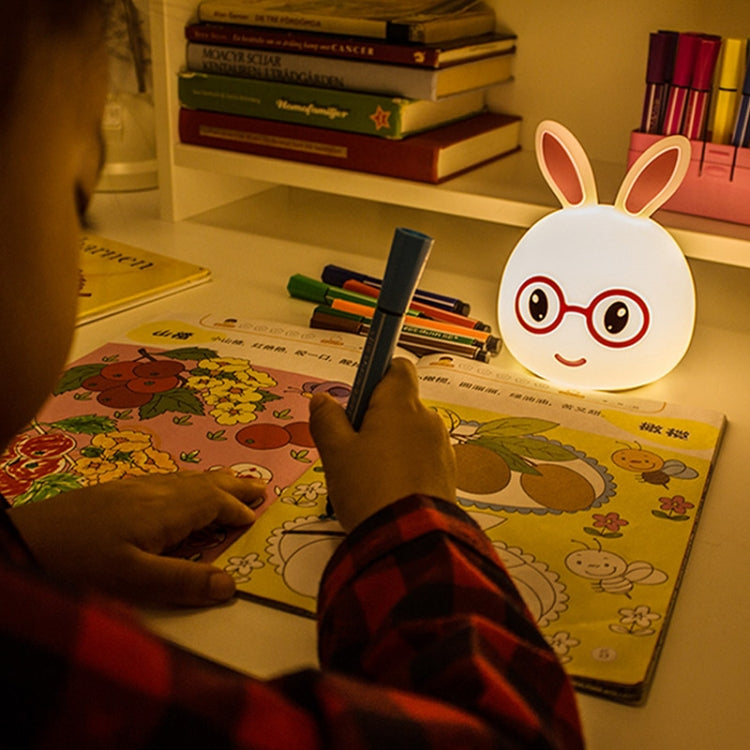 Creative USB ชาร์จ LED โคมไฟตกแต่งของขวัญแปลกใหม่, Smile Pink Rabbit/USB Charging, Smile Blue Rabbit/USB Charging, Happy Pink Rabbit/USB Charging, Happy Blue Rabbit/USB Charging