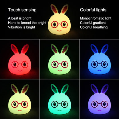 Creative USB ชาร์จ LED โคมไฟตกแต่งของขวัญแปลกใหม่, Smile Pink Rabbit/USB Charging, Smile Blue Rabbit/USB Charging, Happy Pink Rabbit/USB Charging, Happy Blue Rabbit/USB Charging